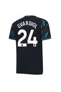 Manchester City Josko Gvardiol #24 Jalkapallovaatteet Kolmaspaita 2023-24 Lyhythihainen